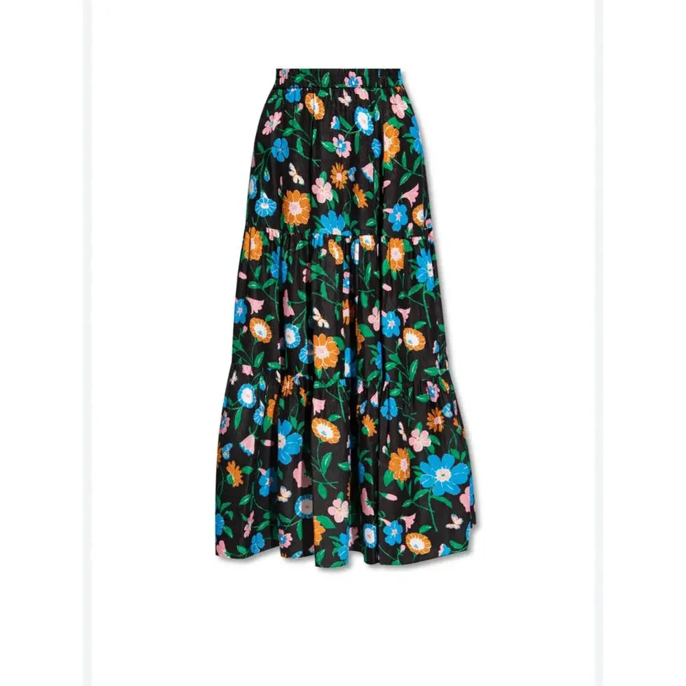 Kate Spade Floral Garden Cloque Midi Skirt NWT